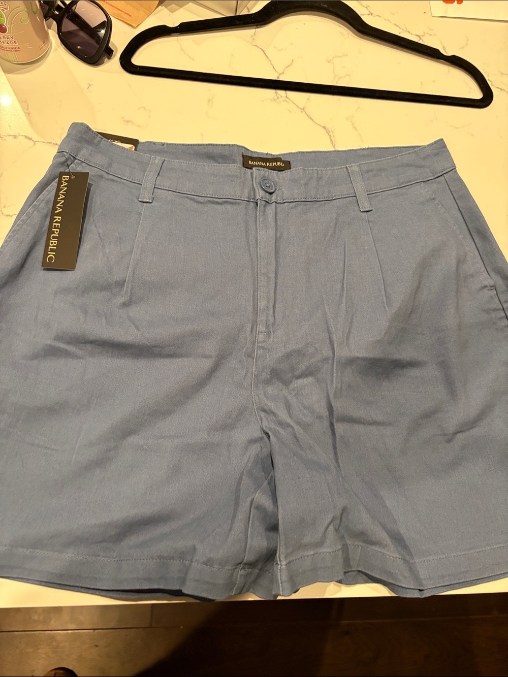 Banana Republic Light Blue Women's Flat-Front Shorts